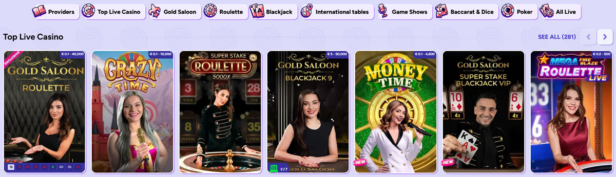 Spinbara live casino
